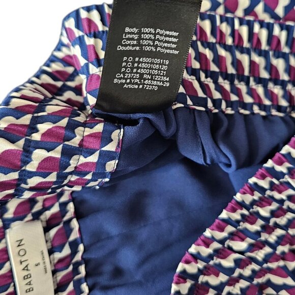 Aritzia Babaton Luiz Wide Leg Cropped Tie Waist Print Pants, Size Small, NWT - Picture 8 of 10